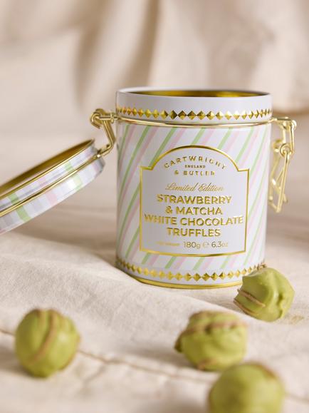 Cartwright & Butler Strawberry & Matcha White Chocolate Truffles, 180g - view 2, Multi