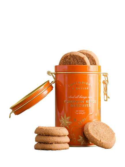 Cartwright & Butler Pumpkin Spice Biscuits Tin, 200g, Multi