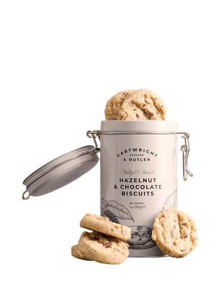 Cartwright & Butler Hazelnut & Chocolate Biscuits Tin, 200g, Multi