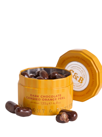 Cartwright & Butler Dark Chocolate Candied Orange Peel, 135g, Multi