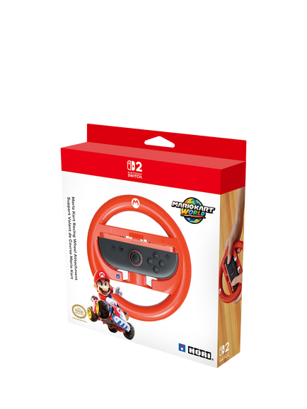 Hori Mario Kart Racing Wheel Attachment for Nintendo Switch 2, Red, Red