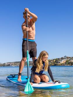 Red 10'8" Ride Inflatable Paddleboard - view 2, Blue