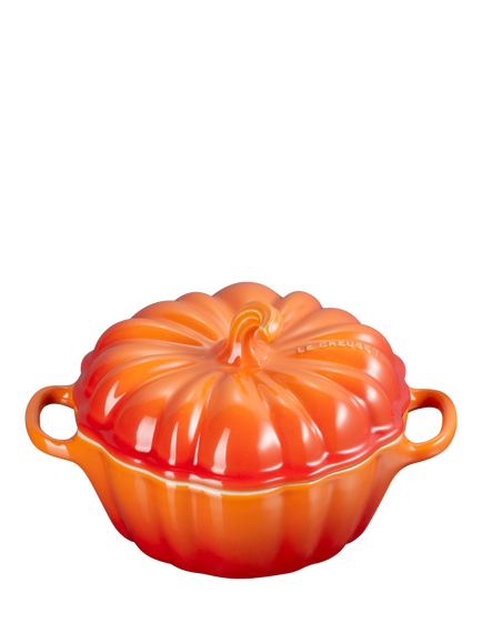 Le Creuset Stoneware Pumpkin Small Casserole, 16cm - view 2, Volcanic