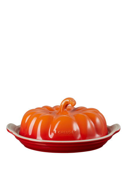 Le Creuset Stoneware Pumpkin Butter Dish, Volcanic, Volcanic