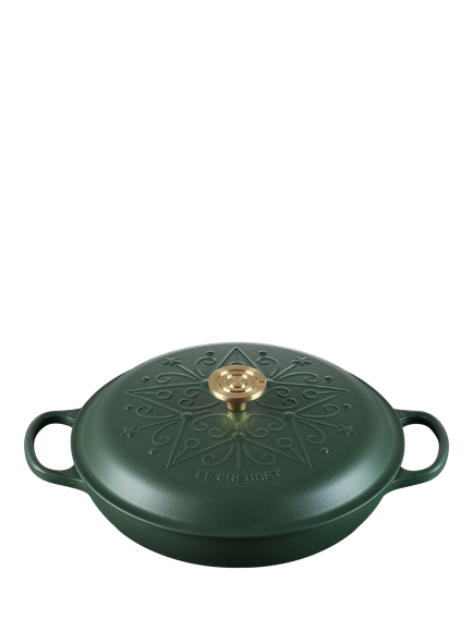 Le Creuset Cast Iron L'Etoile Christmas Star Signature Shallow Casserole, 30cm - view 2, Foret