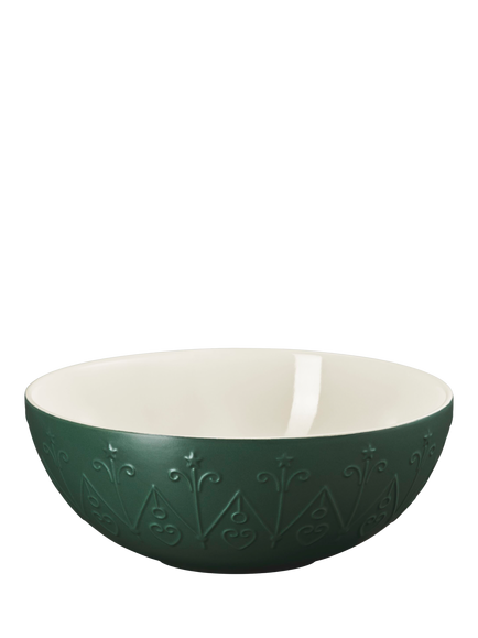 Le Creuset Stoneware L'Etoile Christmas Collection Serve Bowl, 25cm, Foret, Foret