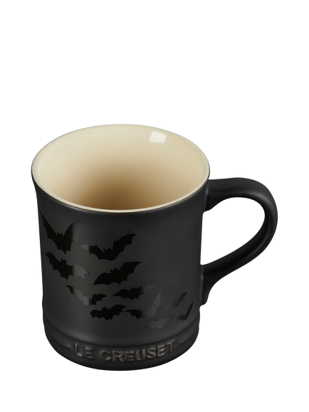 Le Creuset Stoneware Bat Mug, 400ml, Satin Black - view 2, Matte Black