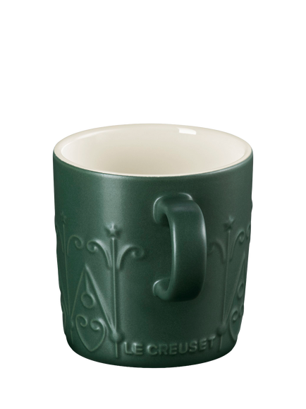 Le Creuset Stoneware L'Etoile Christmas Star Mug, 350ml, Foret - view 2, Foret