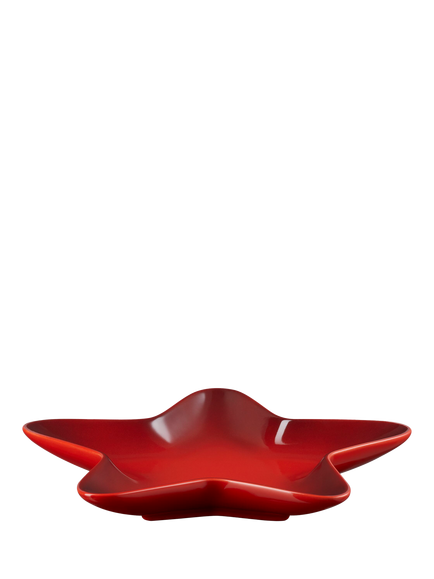 Le Creuset Stoneware Star Plate, 25cm, Cerise - view 2, Cerise