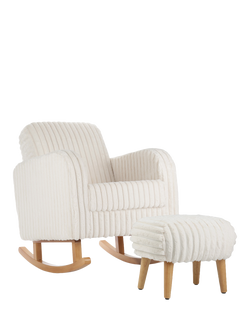 CuddleCo Etta Nursing Chair & Footstool, Natural