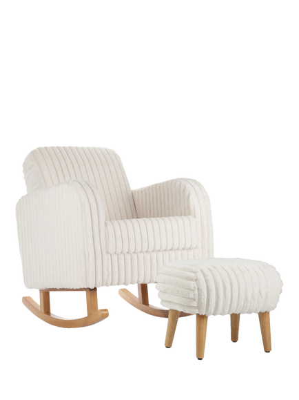CuddleCo Etta Nursing Chair & Footstool, Natural