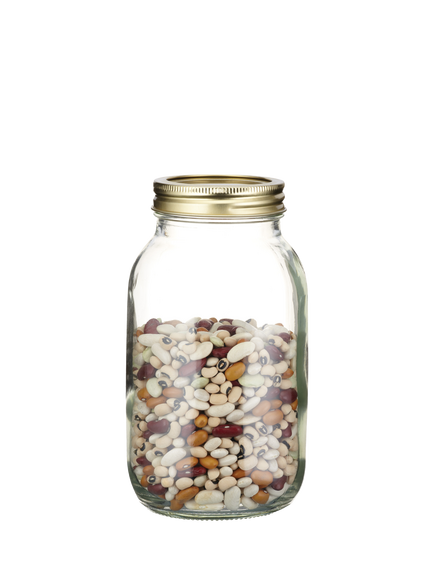 Kitchen Craft Home Made Screw Top Glass Preserving Jar, 1L, Clear, Clear