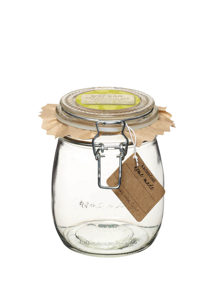 Kitchen Craft Home Made Clip Top Glass Preserving Jar, 750ml, Clear, Clear