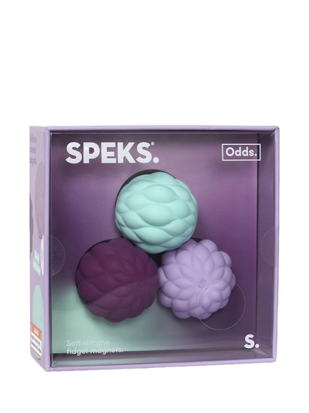 Speks Odds Gradient Vivid Lines Stress Relief Fidget Magnets, Pack of 3, Purple Multi - view 2, Purple Multi Purple