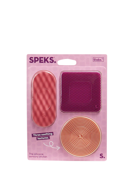 Speks Slabs Silicone Sensory Stickers, Set of 3, Purple Light, Purple Light