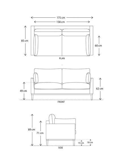 Swyft Model X01 Small 2 Seater Sofa - view 2, Manolo Harissa