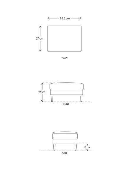 Swyft Model X01 Ottoman Footstool - view 2, Manolo Harissa