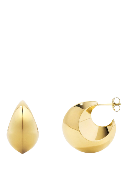 Dinny Hall Puffy Hoop Earrings, Gold