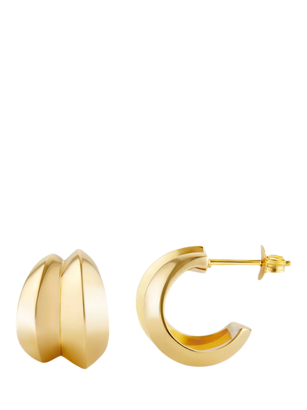 Dinny Hall Large Double Hoop Earrings, Gold