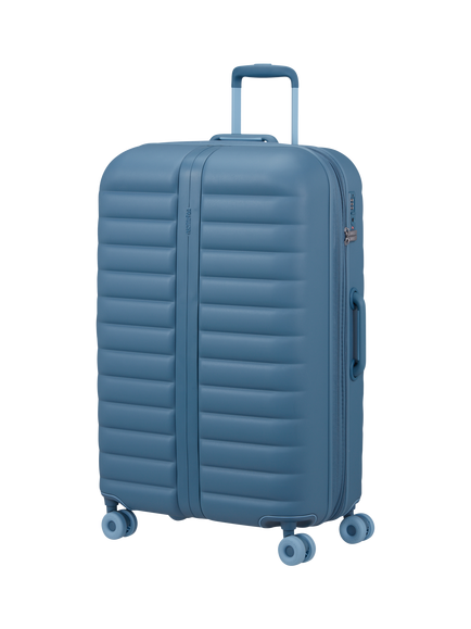 American Tourister Neovibe 78cm Expandable 4-Wheel Suitcase, 96/106L, Steel Blue