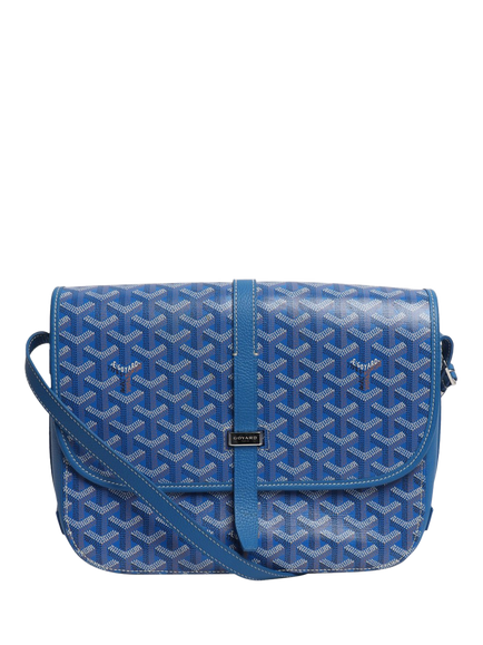 Pre-loved Goyard Belvedere PM Messenger Bag, Blue, Blue