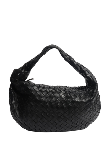 Pre-loved Bottega Veneta Jodie Classic Intrecciato Lambskin Grab Bag, Black, Black