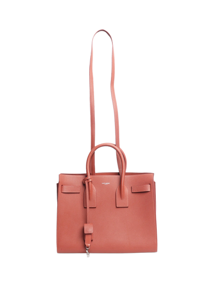 Pre-loved SAINT LAURENT Sac De Jour Leather Tote Bag, Pink - view 2, Pink