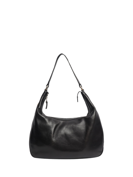 Pre-loved GUCCI Leather Small Hobo Bag, Black, Black