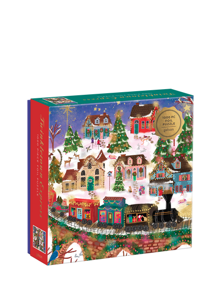 Galison Joy Laforme Twinkletown Express 1000 Piece Foil Jigsaw Puzzle, Multi Multi