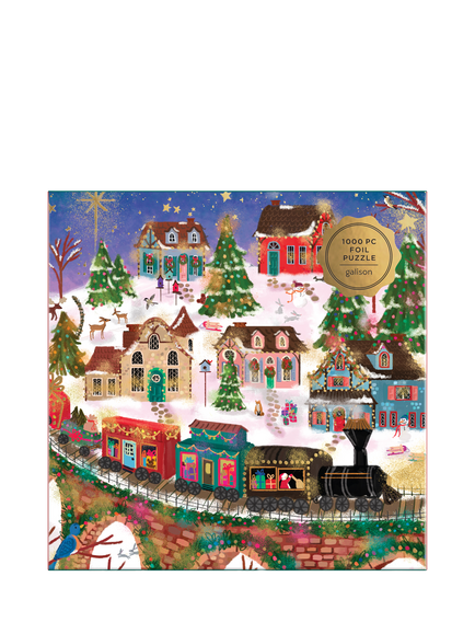 Galison Joy Laforme Twinkletown Express 1000 Piece Foil Jigsaw Puzzle - view 2, Multi Multi