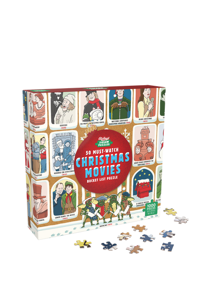 Ridley's 50 Must-Watch Christmas Movies Bucket List 1000 Piece Jigsaw Puzzle - view 2, Multi Multi