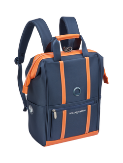 DELSEY Paris x Roland-Garros Cadence Soft Backpack, 26L, Navy/Orange - view 2, Navy/Orange