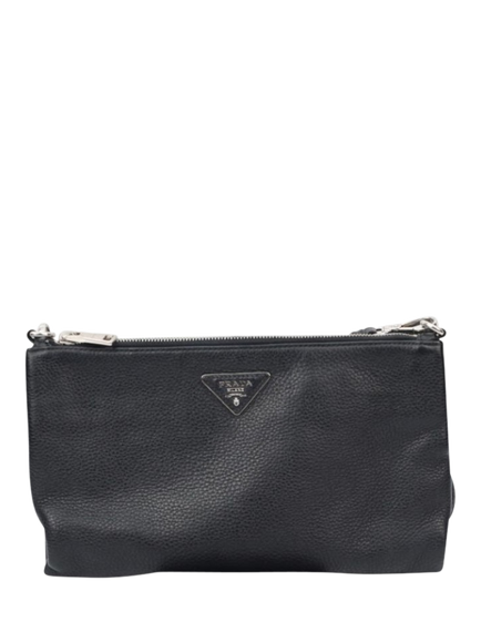 Pre-loved Prada Leather Vitello Danio Bag, Black, Black