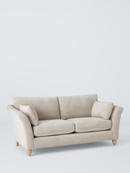 John Lewis Wilber Large 3 Seater Sofa, Light Leg, Acquaclean Titan Natural, Acquaclean Titan Natural