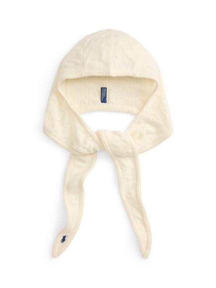 Ralph Lauren Wool with Cashmere Cable Knit Snood, Cream 1, Cream 1