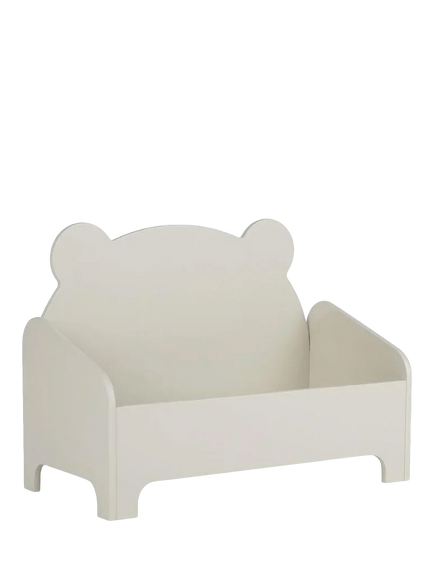 CuddleCo Bear Book Storage, White, White