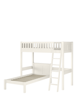 Stompa Arven High Sleeper with Single Bed, White, White