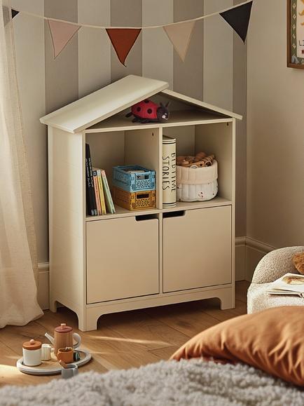 CuddleCo Play House Bookcase, White - view 2, White