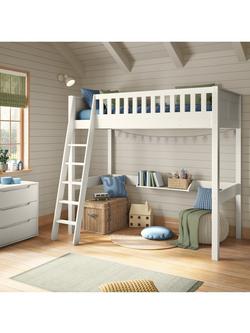 Stompa Arven High Sleeper Bed Frame, White - view 2, White