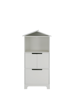 CuddleCo Play House Storage Unit, White, White