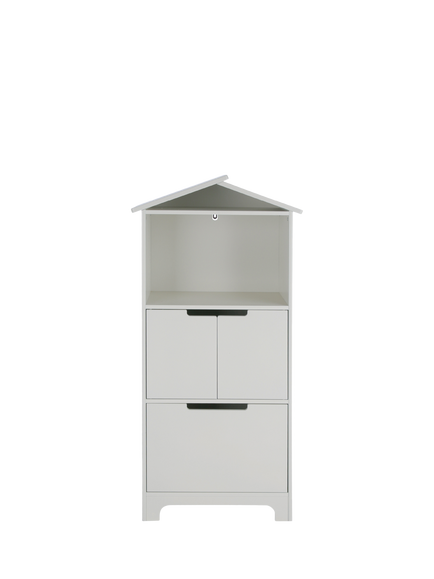 CuddleCo Play House Storage Unit, White, White