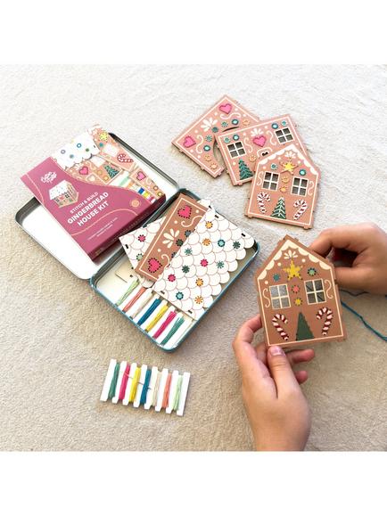 Cotton Twist Stitch & Build Gingerbread House Kit - view 2, Multi