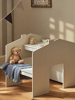 CuddleCo Play House Desk with Bench, White - view 2, White