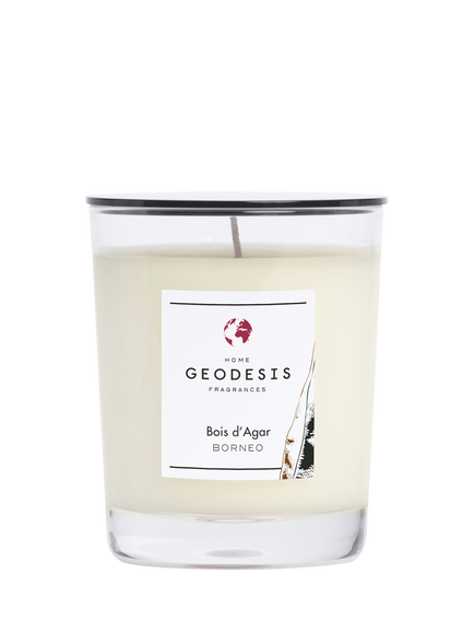 Geodesis Bois d' Agar Scented Candle, 180g, White Multi