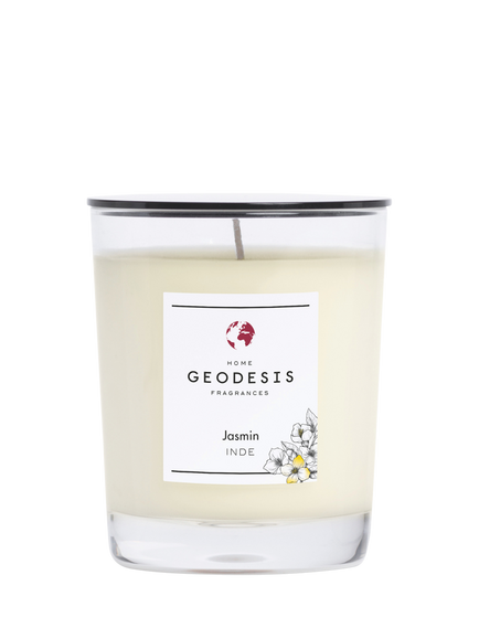 Geodesis Jasmin Scented Candle, 180g, White Multi