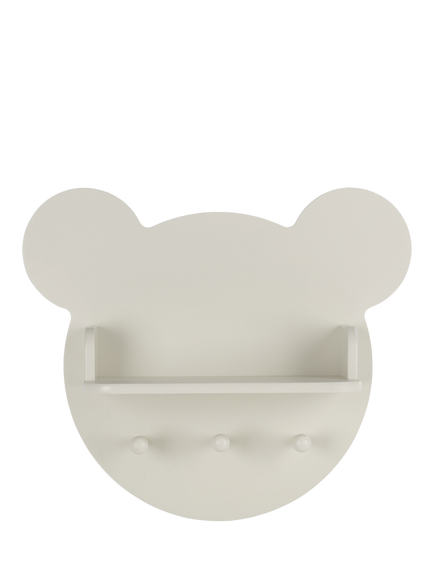 CuddleCo Play House Bear Shelf, White, White