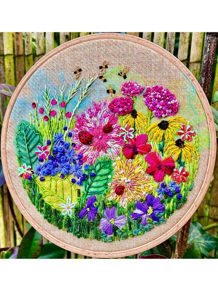 Rowandean A Riot of Colour Embroidery Kit - view 2, Multi