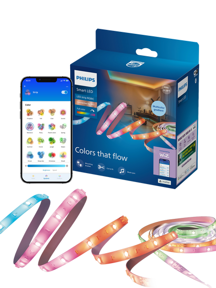 Philips Smart WiZ Connected LED Strip RGBIC Light, 10m - view 2, Multi