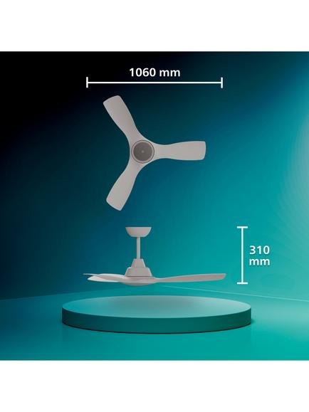 Philips Olas Tunable LED Ceiling Light Fan, White - view 2, White