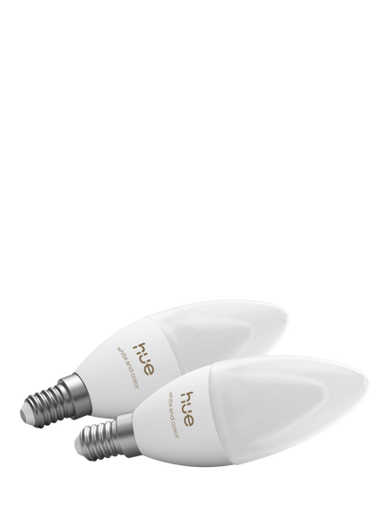 Philips Hue Smart White & Colour Ambience B39 E14 EU Bulb, Pack of 2, Multi